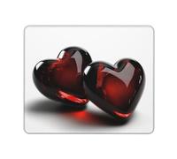 Desk Pad Transparent Two Hearts Waterproof Mouse Pad Comfortable Gaming Mousepad For Computer Office Home 25X30Cm