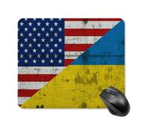 Desk Pad Vintage Ukrainians Flag Usa Flags Soft Gaming Mousepad Waterproof Mouse Mat For Desk Home Office 25X30Cm