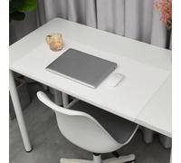 Desk Pad with Edge Protector, Large Office Leather Table Mat for Work Typing Game, Edge-Locked Waterproof Non-Slip Laptop Mouse Pads Smooth Study Writing Mat (White,80x40cm)