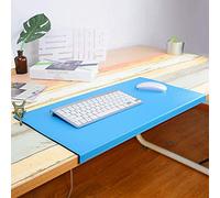 Desk pad with Sewing Edge Waterproof Smooth Writing Mat with Edge Protector Blotter，PU Leather Office Mouse Pad Laptop Mat Desktops Mat Easy to CleanBlue40x70cm