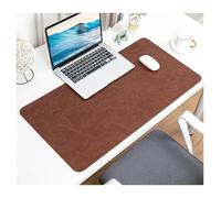 Desk Pads Desk Pad Waterproof PU Mouse Mat Protective Cover Large Mousepad Computer Laptop Non-Slip Easy to Clean Keyboard Mats for Office(Red Brown,45X90 CM)