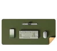Desk Pads Double-Sided Desk Pad Leather Mat Cork Protector Large Mouse Waterproof for Office/Home for Office(Green,80x40 cm)