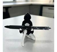 Desk Pen Rest Statue, Black | Gothic Table Accessory for Study Corner Decor, Writing Tool Storage Display Ornament
