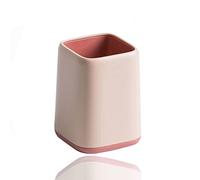 Desk Pencil Cup Stand Two-Tone Pencil Cup Pot Desk Pen Holder Organizer Makeup Brush Holder for Student Kids Girls Boys (Flesh-colored)