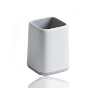 Desk Pencil Cup Stand Two-Tone Pencil Cup Pot Desk Pen Holder Organizer Makeup Brush Holder for Student Kids Girls Boys (Grey)