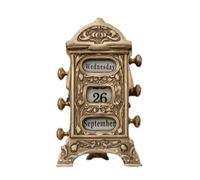 Desk Perpetual Calendar Retro Brass Tabletop Decoration Adjustable Day Date Month Reusable Yearly Traditional Handicraft for Home and Hotels