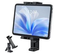 Desk Phone Holder - Rotating Tablet Bracket | ABS Foldable Mobile Phone Stand For Airplane, Desk, Living Room, Bedroom, Nightstand | Perfect For Video Watching, Reading & Streaming Anywhere (Black)