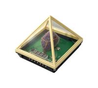 Desk Placement Resonance Display Unit with Blue Screen Frequency | Type-C Powered Design, Pyramid Shape, Front Buttons, Crystal Detail, Desktop Presentation