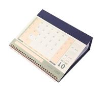 Desk Planner Monthly Calendar with Tear-off Daily Sheets | Paper Twin Wire Binding, Solid Nonslip Base, Modern Minimalist Style for Offices and Academic Tables