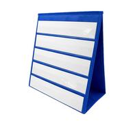 Desk Pocket Chart Tent for Sentence Strip, Calendar, Desktop Sentence Strips File Holder with Cards Foldable Pocke Foldable Stand