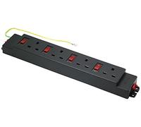 Desk Power, 4GANG, INDIV' 5A Breakers | Power Outlet Strips Electrical, 1 X Qty - BTS-Q04-2S-4UK