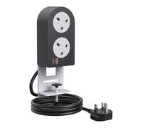 Desk Power Socket with USB C Slots,BQO PD 20W 4 Way Extension Lead with USB C Slots, Desk Extension Lead 1.5M with Switch for Home Office (Black)