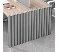Desk Privacy Curtain with SelfAdhesive Rail Grey Table Skirt for Home Office Classroom Workspace Divider Bookshelf Cabinet Decoration100cm Wide