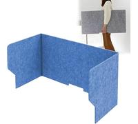 Desk Privacy Panel Acoustic Divider, Sound Absorbing Privacy Screen Reduce Noise & Visual Distractions, Freestanding 60/80/100/120CM Desk Partition for Office Home Classroom (Blue, 60cm)