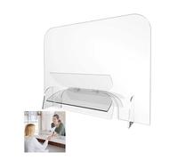 Desk privacy panel，Acrylic Desk Privacy Divider, Sneeze Guard Partition for Office & School, 50x80cm Counter Divider, Clear Acrylic Shield for Business, Effective Social Distancing Solution