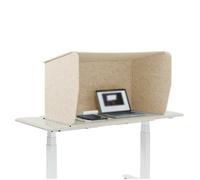 Desk privacy panel，Beige Desk Privacy Divider - Sound Absorbing Screen for Office, Classroom & Studio - 3D Desktop Protection, 100x60x50cm, Enhance Focus & Reduce Noise