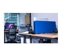 Desk privacy panel，Clamp-On Desk Divider for Office Privacy, Noise Reduction Partition, Stylish Cubicle Screen, Enhance Focus & Productivity, Compact Design (Blue, 50x30CM)