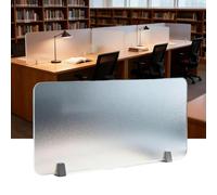 Desk privacy panel，Frosted Acrylic Desk Divider Privacy Screen - 2 PCS Freestanding Partition Panel for Office Cubicles, Study Workspaces & Classrooms, Modern Minimalist Design (23.6"x23.6")