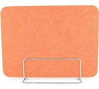 Desk privacy panel，Orange Desk Divider Sneeze Guard - 40x40cm Office Partition Screen with Clip, Acoustic Noise Reduction Panel, Visual Privacy Shield for Workspace & Home Office