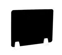 Desk privacy panel，Portable Acrylic Desk Divider, Noise-Reducing Privacy Screen, Sturdy Workspace Partition for Study or Office Cubicles, Easy Install for School & Hotel Room (Black, L 50*W