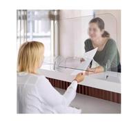 Desk privacy panel，Portable Acrylic Desk Privacy Divider, Freestanding Sneeze Guard Shield for Office Workers & Receptionists, Cough Protection Screen (50x80cm) - Enhance Workplace Safety