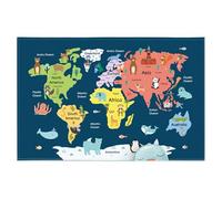 Desk Protector - 40x60cm Washable Fabric Desk Cover, Creative Learning Design World Map Dinosaurs Space Design, Versatile Easy Li Desk Pad