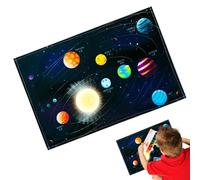 Desk Protector Mat - Cute Table Cover, Space Dinosaur World Map Pattern, Student School , Waterproof Protector, Mousepad Style, Durable, Fun for the Home Studio -Unt