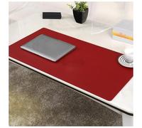 Desk protector with non-slip base; extra-large, stain-resistant and waterproof leather mouse mat; splash-proof and durable design,Burgundy,100×50 cm