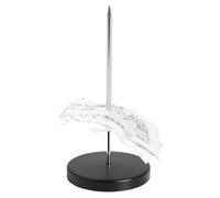 Desk Receipt Holder - Chrome Plated Check Spindle Ticket Stick Round Base Memo Paper Spike Stick Bill Fork | Perfect for Restaurant, Office, Kitchen, Counter, Order Notes, Organization Di