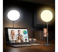 Desk Ring Light with Stand, 10'' Desktop Video Conference Lights for Zoom Meetings, Laptop Monitor, Video Conference Lighting, Video Recording, Makeup, Vlog Live, YouTube