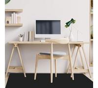 Desk Rolling Chair Mat 50 x 50 cm Easy Glide and Clean Non Slip Hard Floor Protector Mat Easy Clean for Office Chair on Wooden Tile Floor, Black