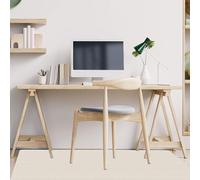 Desk Rolling Chair Mat 80 x 80 cm Easy Glide and Clean Non Slip Hard Floor Protector Mat Easy Clean for Office Chair on Wooden Tile Floor, off white