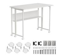 Desk Rolling Desk Rolling Table Folding Beard Table White 100x58 cm
