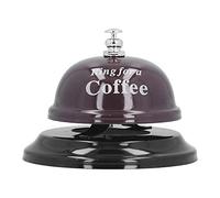 Desk Service Dinner Bell, Call Bell Front Desk Restaurant Call Bell with Anti Slip Base Manual Meeting Bar Service Bell for Dinner School(Coffee)
