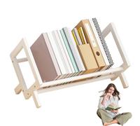 Desk Shelf - Compact Adjustable Design, Natural Materials Construction, Space Saving Desk Stand, Stable Book Holder | for Study Room, Home Reading Corner, Org