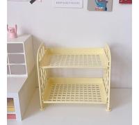 Desk Shelf,Double Layer Desktop Storage Rack Makeup Desk Organizer,Kawaii Storage Desktop Organizer for Your Desk Space,Home Office Free Standing Shelf for Office, Dormitory, Home
