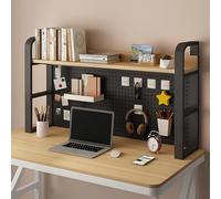 Desk Shelf Hutch Bookshelf, Desktop Bookshelf Organizer Walnut Multiple Sizes(Select Colour Name,Select Size Name)