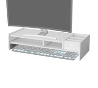 Desk Shelf Organiser - Monitor Stand | Wood Melting Shelf | 3-Tier Desktop | Computer Accessories for Display Workstation Offices Study College Dorm Business Working Reading The Class Room