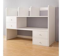 Desk shelf with four doors, tall desk organizer shelf for students, corner organizer and storage option for the desk, desk for student dormitories (color: white, size: 110 x 17 x 80 cm)