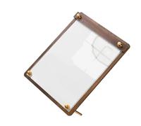 Desk Sign Display Stand Clear Acrylic Counter Frame for Printed Cards Reception Messages Table Information Points Countertop Sign Holder Service Card Display Desk Notice Frame Reception Stand Cafe
