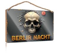 Desk Signs For Office Funny Berliner Nacht: The Dark Side Of Berlin Wooded Sign Wood Home Sign Summer Decorations For Home(23X35CM)