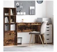 Desk Smoked Oak 100x40x76cm Engineered Wood Compact Writing Desk for Home Office