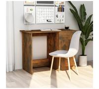 Desk Smoked Oak 100x50x76 cm Engineered Wood Compact Home Office Drawer Sturdy.