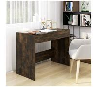 Desk Smoked Oak 101x50x76.5cm Engineered Wood 2-Drawer Home Office Modern Table