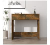 Desk Smoked Oak 80x40x75cm Engineered Wood Modern Compact Writing Desk Drawer