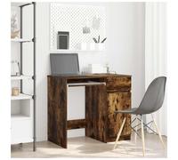 vidaXL Desk Smoked Oak 86x49x76 cm Engineered Wood, Brown