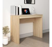 Desk Smoked Oak 90x40x72 cm Engineered Wood Compact Modern Workstation forStudy