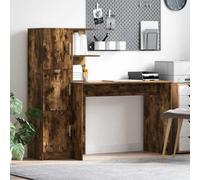 Desk with Shelf with Storage with Door 2 pcs Home Modern Office Sleek vidaXL