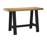 Desk Solid Pine 120x50x75cm Natural Top Black A-Shaped Legs Rustic HomeOffice XL