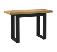 Desk Solid pine natural top Black A-shaped legs 120x50x75cm Rustic study tables